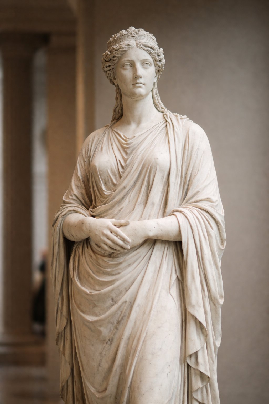 Classical Greek statue representing stewardship and wisdom